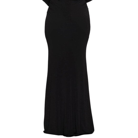 NWT La Femme 28054SC Jersey Formal Gown Black Size 8 - Picture 4 of 6